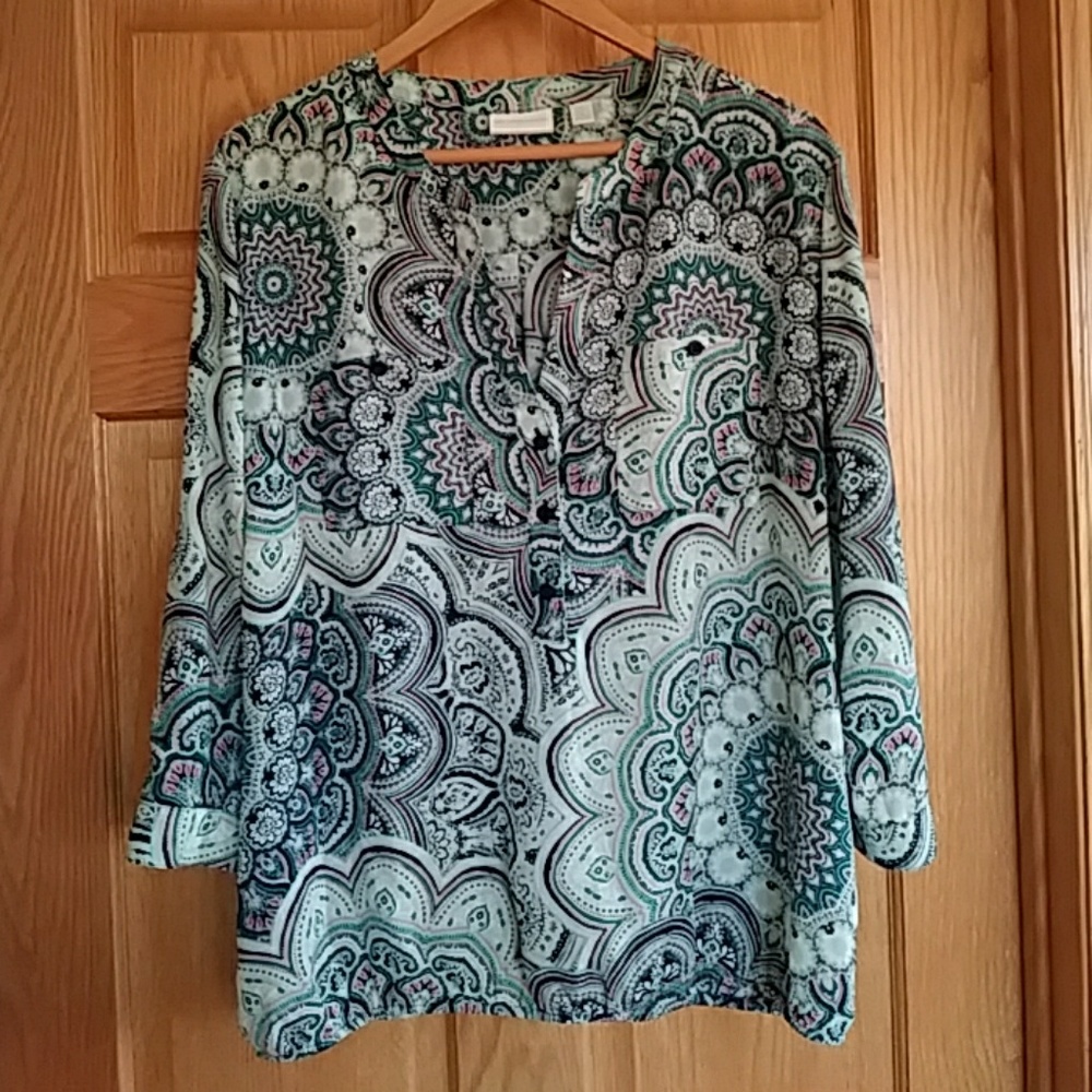 Paisley dress blouse